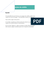 Planilla de Excel para Gastos Con Tarjeta de Credito