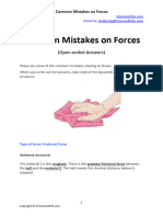 Science Revision Notes - Common Mistakes On Forces