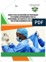 Directives en Matiere de Pratique D'hygiene Appropriées Par Le Personnel de Santé Et Les Usagers Des E