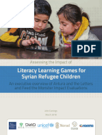 Assessing Impact of Literacy Learning Games