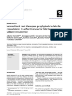 009-1 Intermittent Oral Diazepam Prophylaxis in Febrile Convulsions Its Effectiveness for Febrile Seizure Recurrence