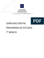 Lenguaje Digital Programa de Estudio 7° Básico: Padre Alberto Hurtado