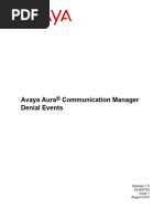 Avaya Aura Communication Manager DenialEvents 7 0