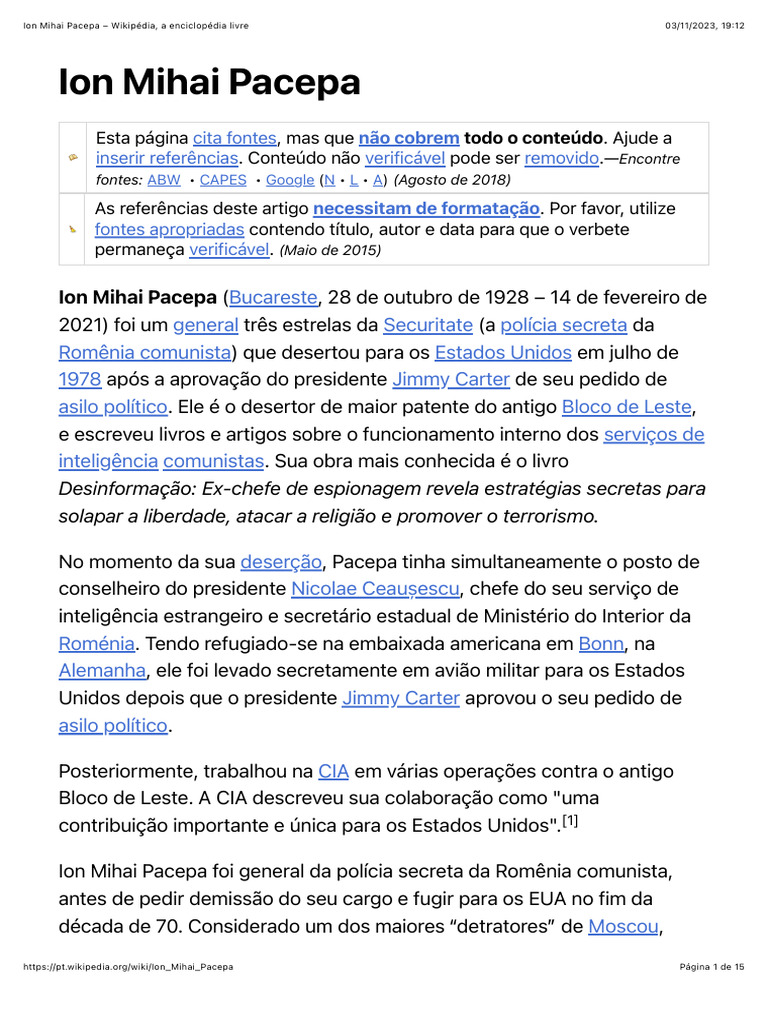 Estratégias de Desinformação de Pacepa | PDF | Política | Turismo