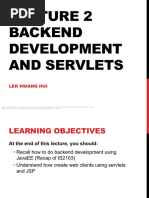 Backend Development and Servlets: Lek Hsiang Hui