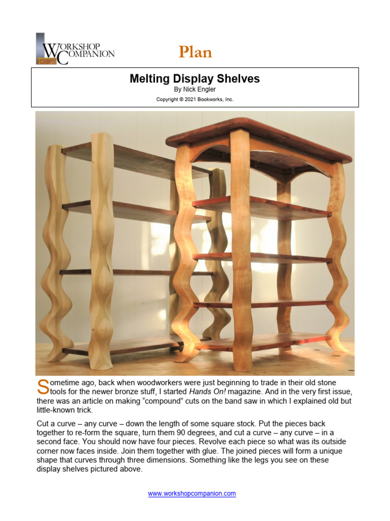 Visual Reference: Melting Display Shelves Plans