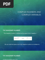 Complex Numbers and Complex Variables