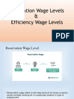 Presentation On Reservation & Efficiency Wage Level by Abhijith Govind