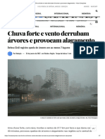 Chuva Forte e Vento Derrubam Árvores e Provocam Alagamento - Hora Campinas