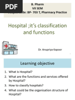 Hospital Classification and Functions