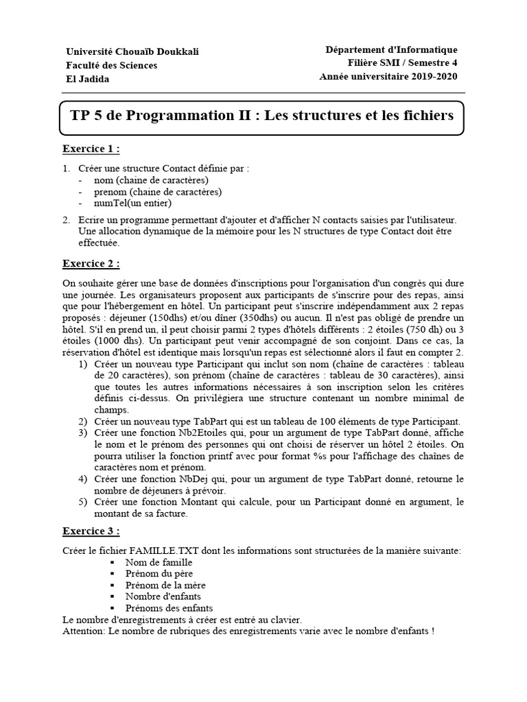 Gestion des contacts et inscriptions TP5 | PDF | Fichier informatique ...