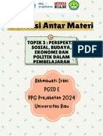 Topik 3 - Koneksi Antar Materi - Perspektif Sosial, Budaya Dan Ekonomi Dalam Pembelajaran