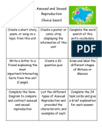 Asexual and Sexual Reproduction ChoiceBoard