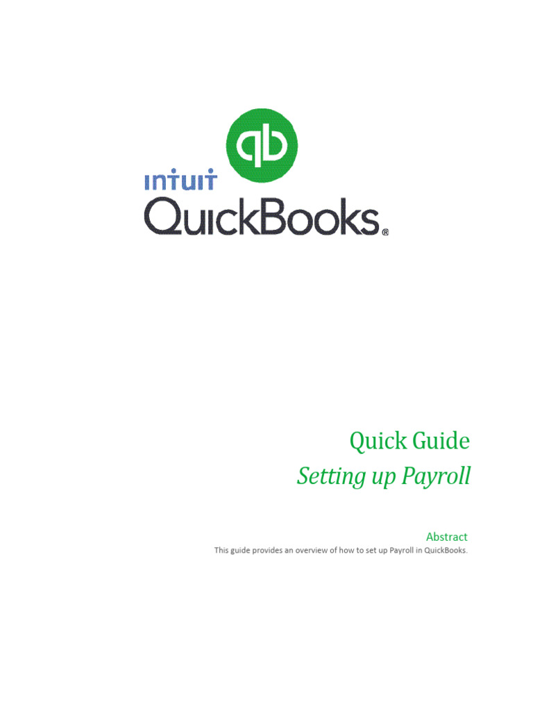 QuickBooks Payroll Setup Guide | PDF | Payroll Tax | Employment