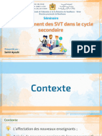 Séminaire_1_Enseignement Des SVT Dans Le Cycle Secondaire