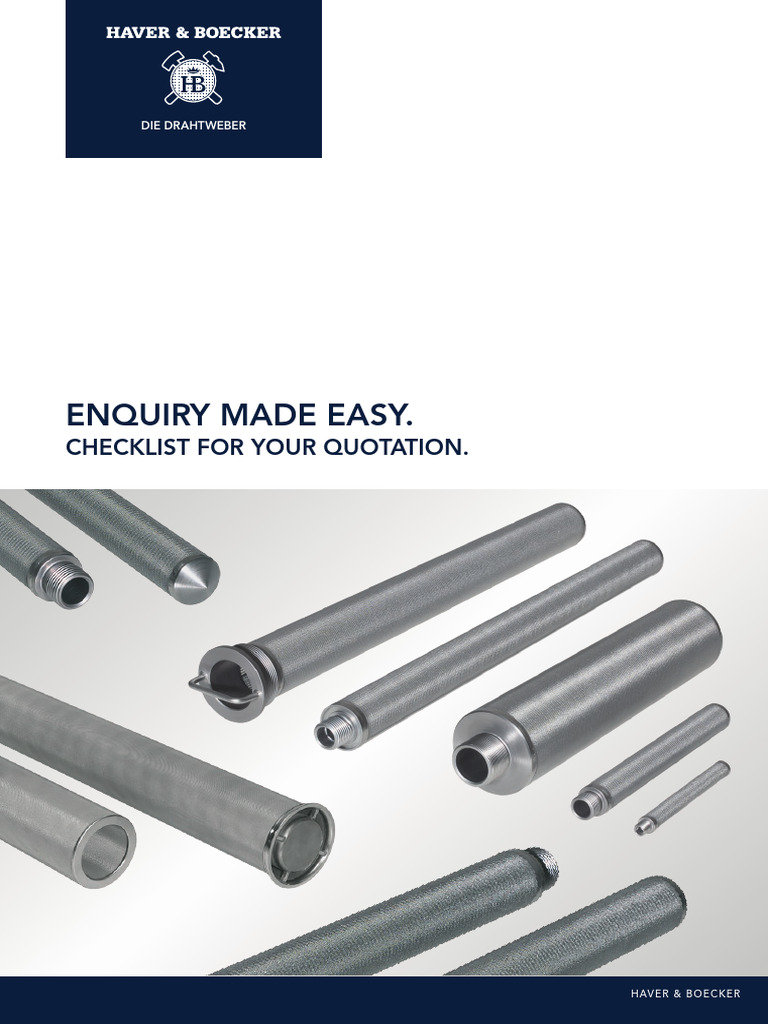Filter Design Quotation Checklist | PDF | Viscosity | Applied And ...
