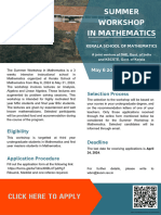 Summer Workshop in Mathematics 2024