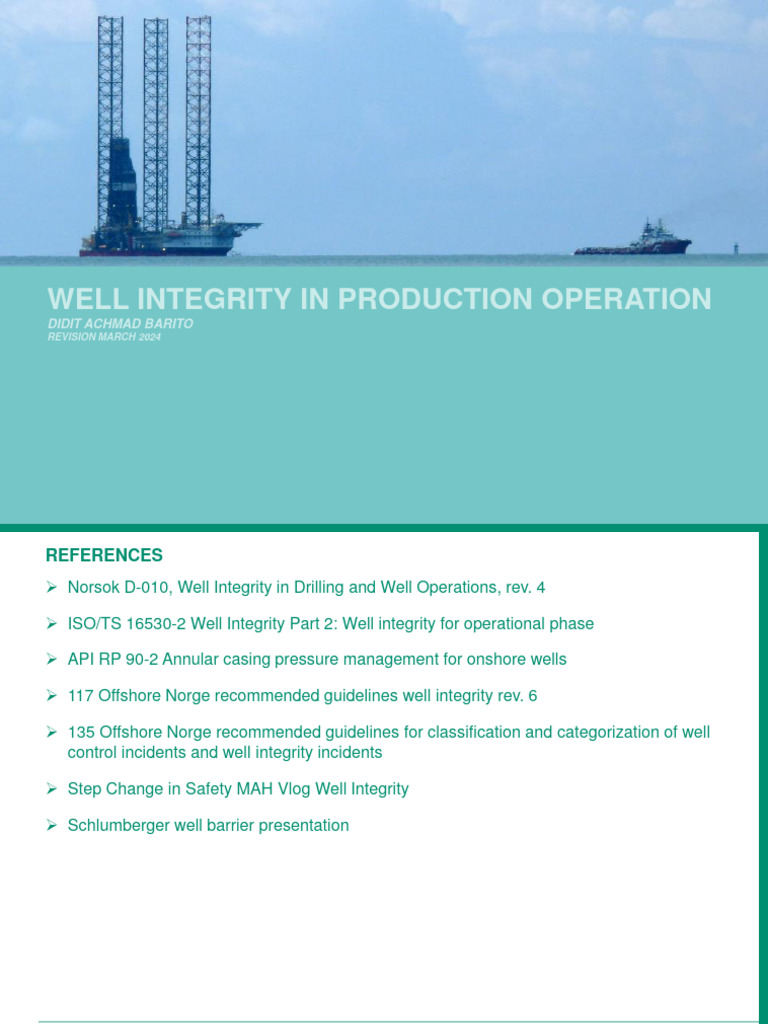Well Integrity in Production Operations | PDF | Casing (Borehole) | Valve