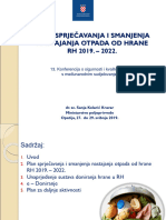 15 Sanja Kolaric Kravar - Plan Sprečavanja I Smanjenja Nastajanja Otpada Od Hrane RH 2019. - 2022