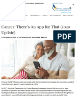 Cancer - There's An App For That (2020 Update) - NFCR