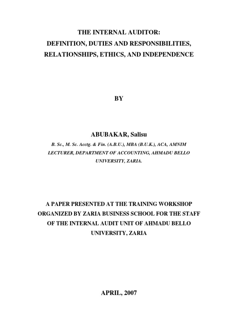 INTERNAL AUDITOR DAILY DUTIES visual data 3