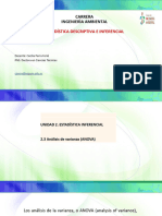 Unidad II Clase Análisis de Varianza PDF