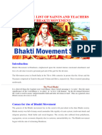 Bhakti Movement Saints