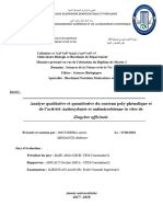 Analyse qualitative et quantitative du contenu poly-phénolique et de l’activité Antioxydante et antimicrobienne in vitro de Zingebre officinale
