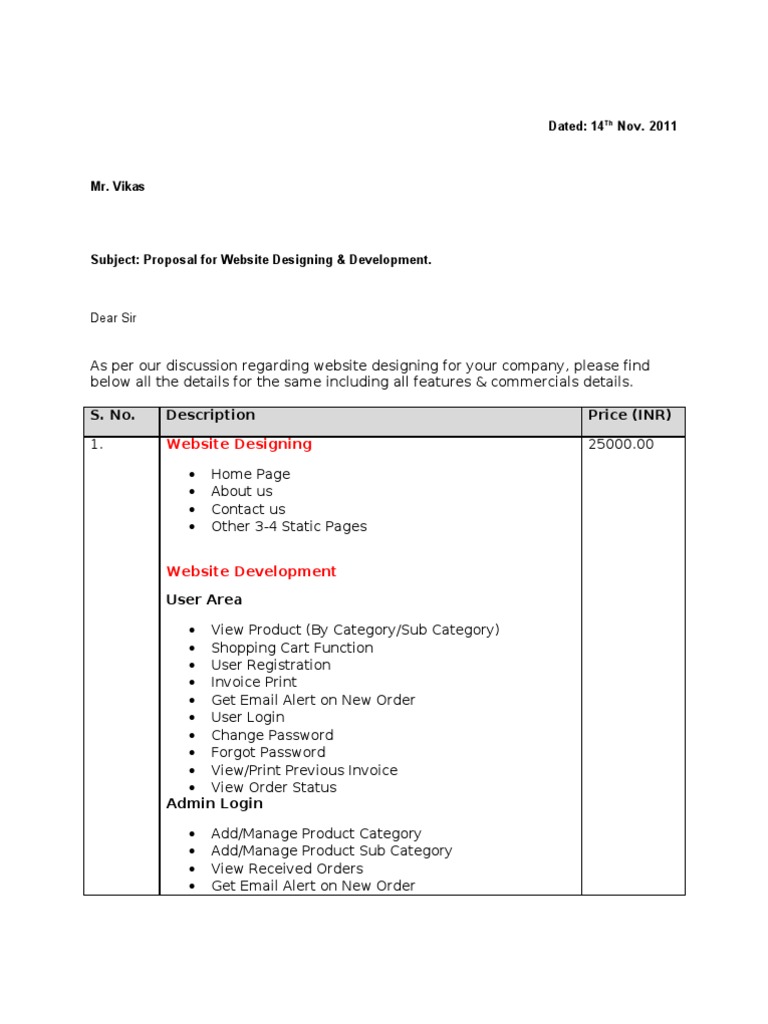 E-commerce Website Development Proposal | PDF