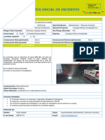 Alerta Inicial - Camioneta de Sistemas BNR-903 - Hundimiento de Tolva