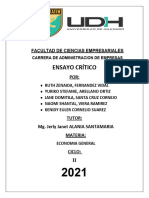 Ensayo Critico Economia (Situacion Economica en El Peru)