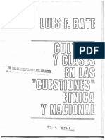 Felipe Bate Cultura, Clases y Cuestión Étnico-Nacional