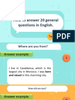 20 Questions and Answers by Teacher Fadwa