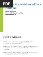 Lecture 1 Introduction To Advanced Data Analytics