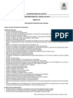 Anexo 02 Descrições Sumárias Dos Cargos: Companhia Águas de Joinville Concurso Público - Edital 001/2019