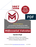 Systematially Designed Book For Differential Calculus UPSC CSE IFoS Mathematics Optional Mindset Makers Upendra Singh Sir