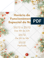 Cartaz - Horário de Funcionamento de Natal