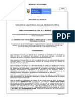 Resolucion Procedencia de Consulta Previa ST 0355 de 2022