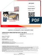 Japan Days Xmas Edition 2023 - Sab 09/12: Posto Unico