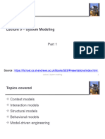 Lecture 5 - System Modelling