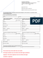 Passport Consent Form Minors