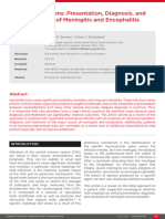 Neuroinfections Presentation Diagnosis and Treatment of Meningitis and Encephalitis