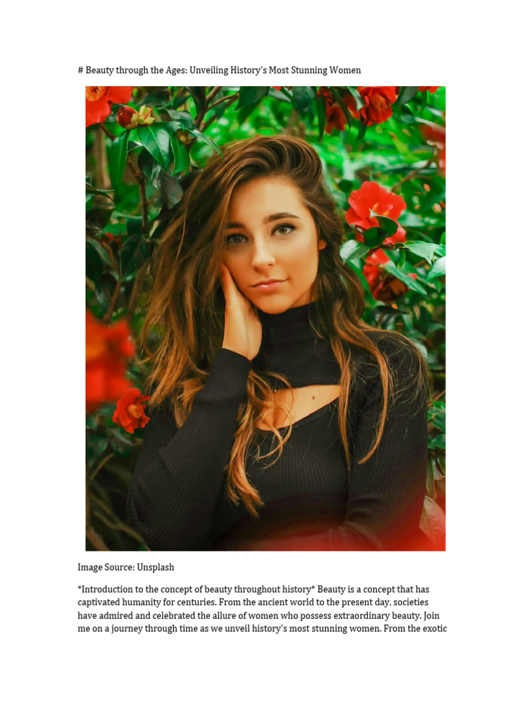 Beauty Through The Ages - Unveiling History's Most Stunning Women | PDF ...