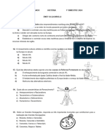 Simulado 7º Anos História1º Bimestre