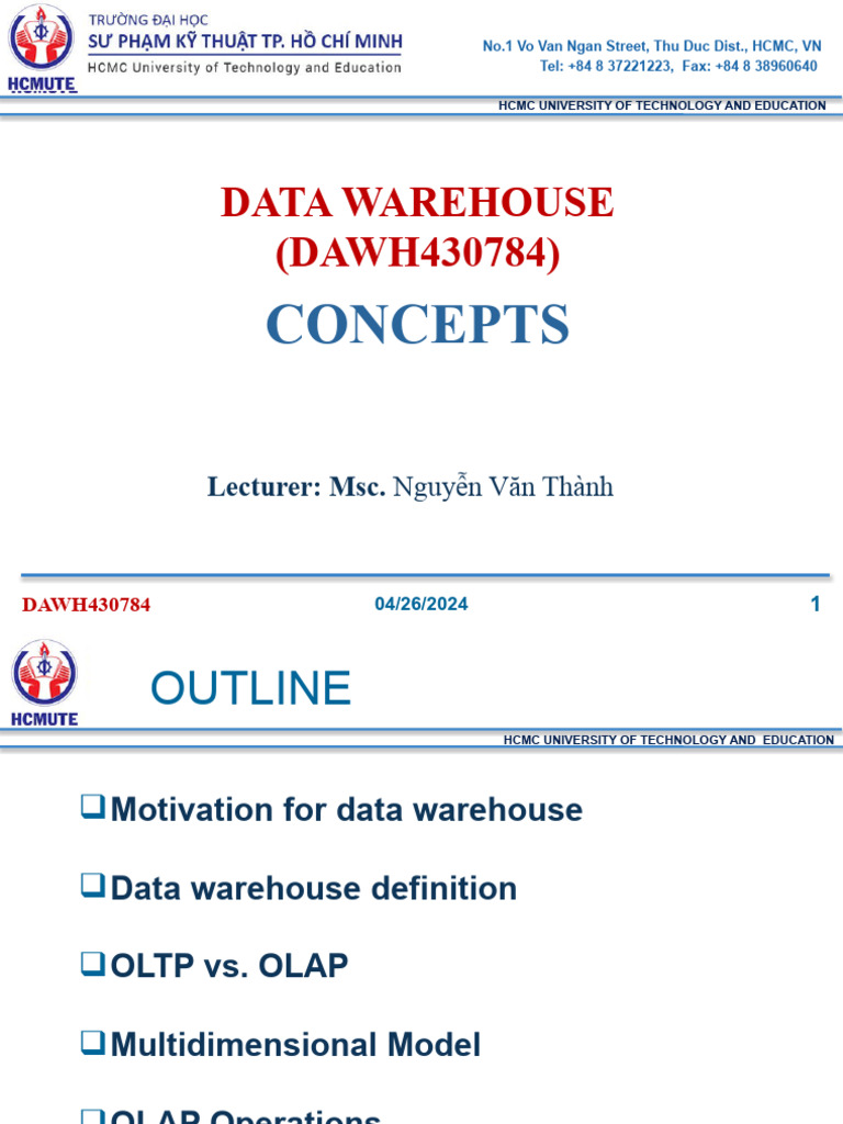 Data Warehouse Concepts Overview | PDF | Data Warehouse | Data ...