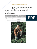 Carl Sagan UNO DE LOS GRANDES DIVULGADORES CIENTÍFICOS