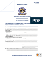 TSC Transfer Application Form