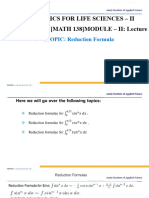 Module II - ReductionFormula - Lecture 7-8