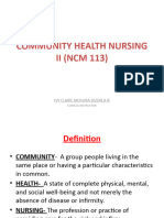 Community Health Nursing Ii