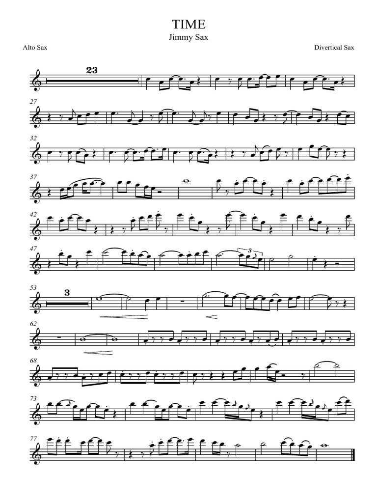 Time Jimmy Sax - Divertical Sax | PDF